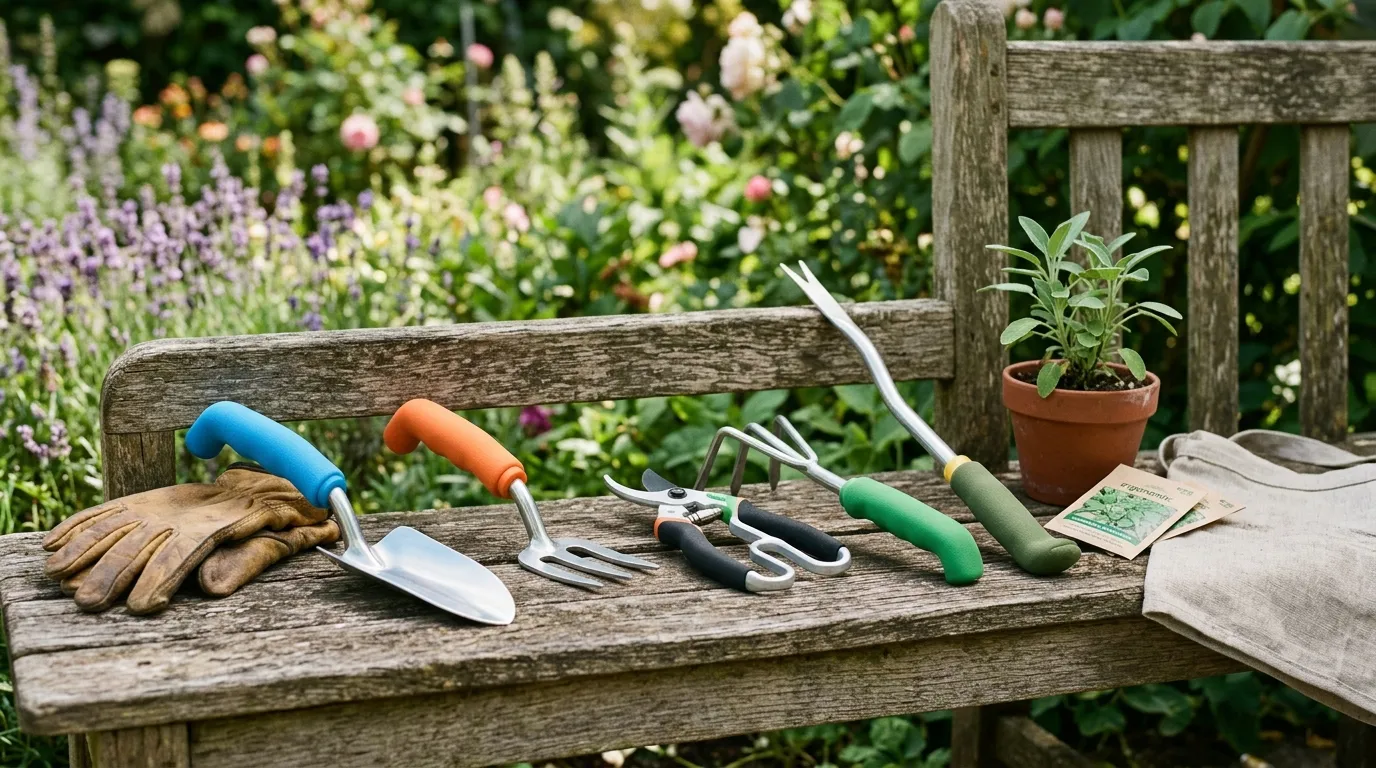 Ergonomic accessible gardening tools with adapted grips for disabilities