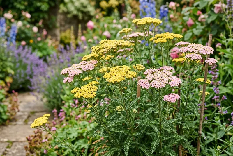 Achillea (Achillea millefolium) growing in a UK garden