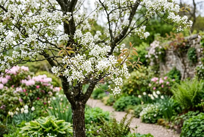 Amelanchier (Amelanchier lamarckii) growing in a UK garden
