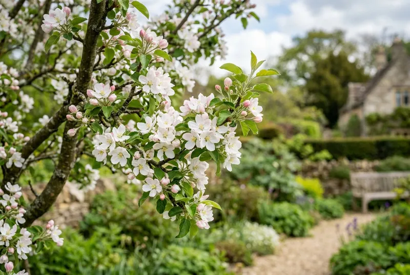 Apple Tree (Malus domestica) growing in a UK garden