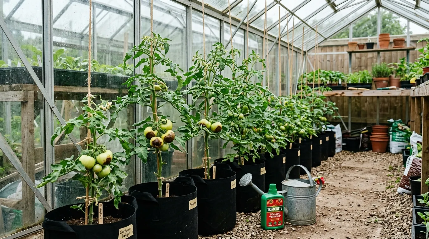 Calcium deficiency causing blossom end rot in developing tomato fruit cross-section