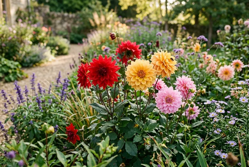 Dahlia (Dahlia pinnata) growing in a UK garden