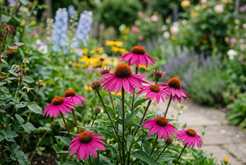 Echinacea (Echinacea purpurea) growing in a UK garden