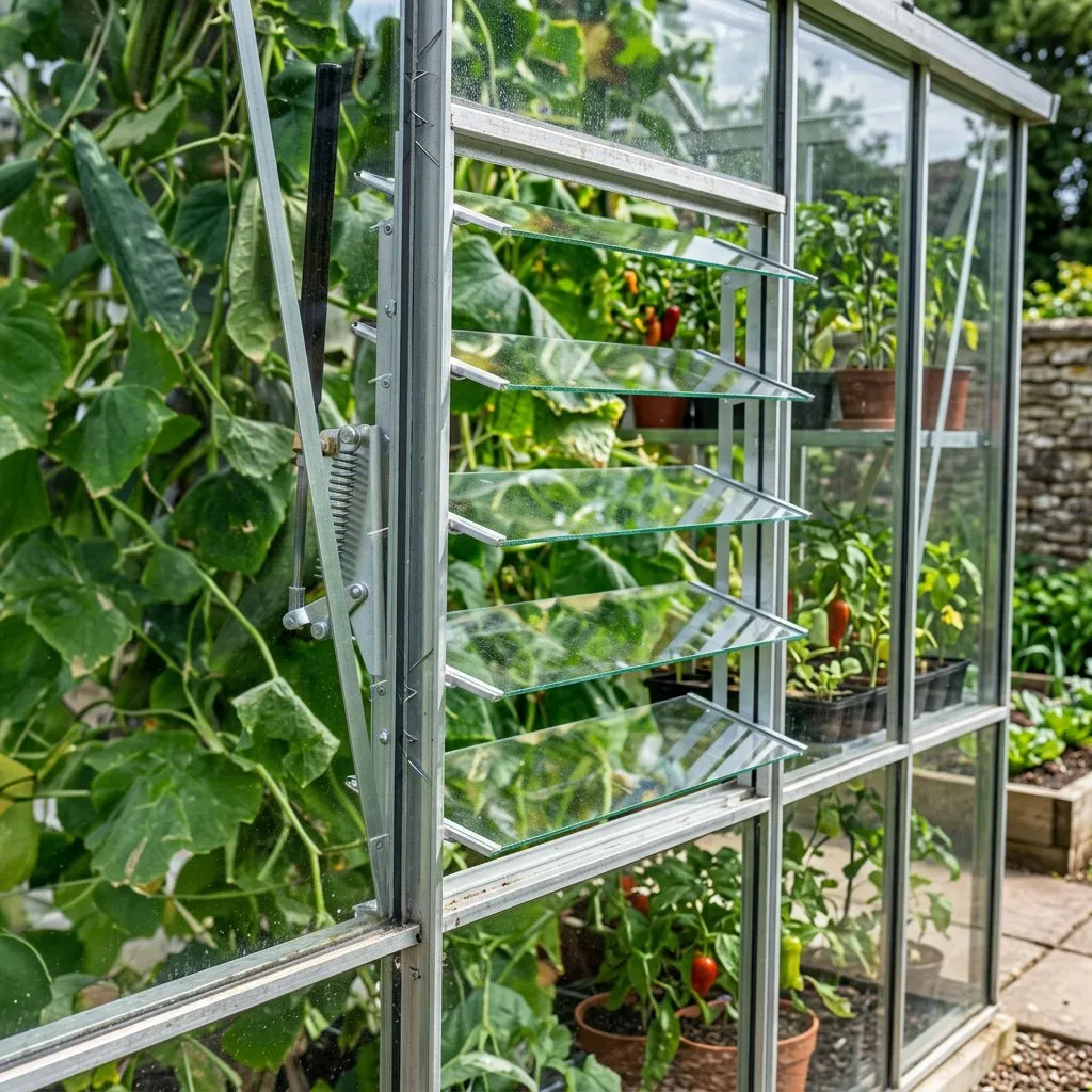 Louvre vent providing airflow to reduce humidity