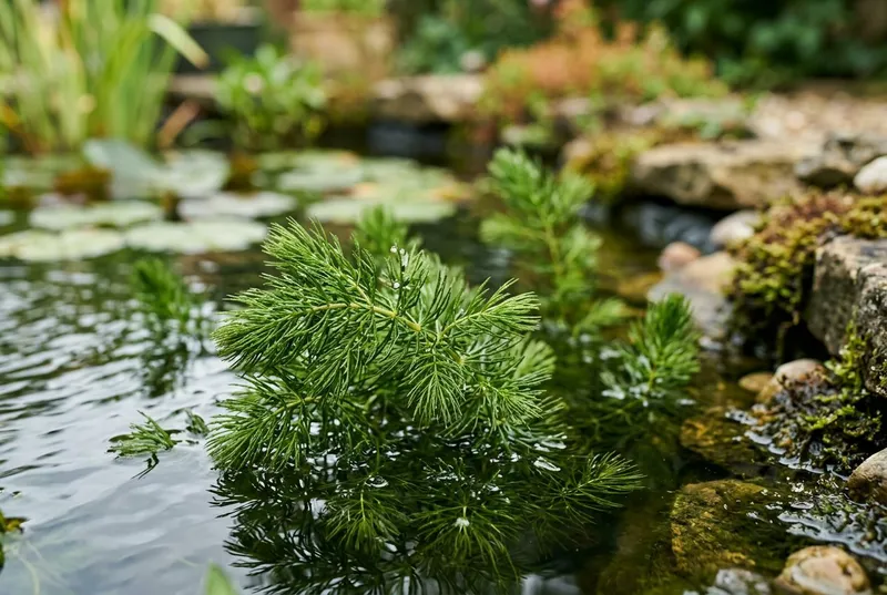 Hornwort (Ceratophyllum demersum) growing in a UK garden
