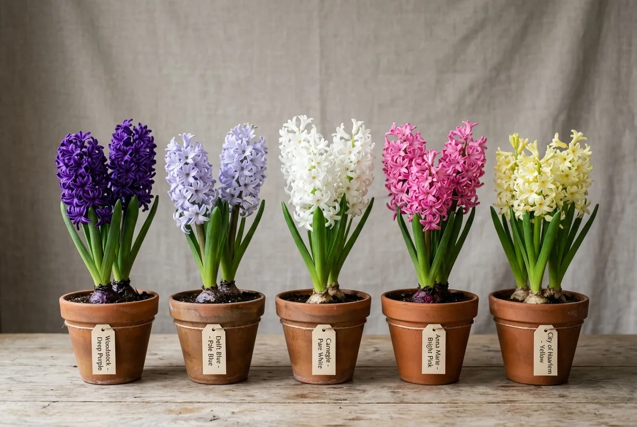 Hyacinth bulb planting in autumn UK garden soil at the correct 15cm depth