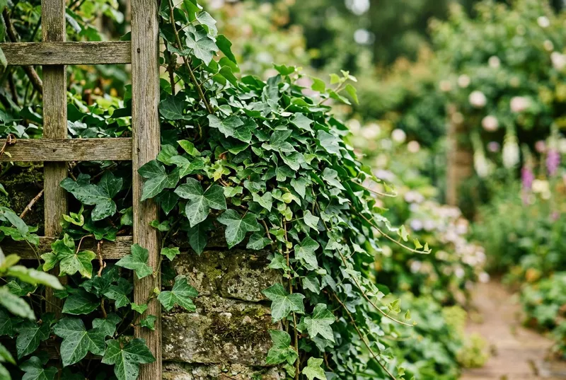 Ivy (Hedera helix) growing in a UK garden