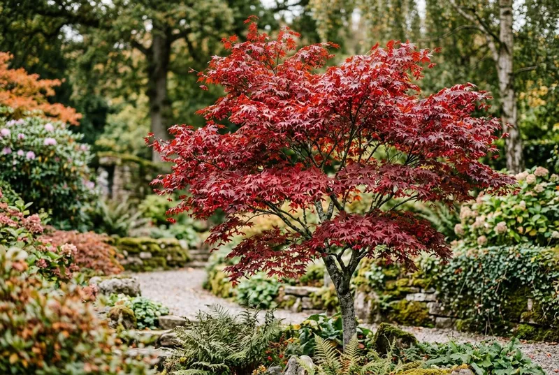 Japanese Maple (Acer palmatum) growing in a UK garden