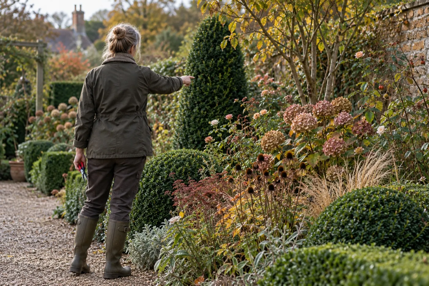 Illustrative mature border being assessed for essential and optional care, not Longmeadow