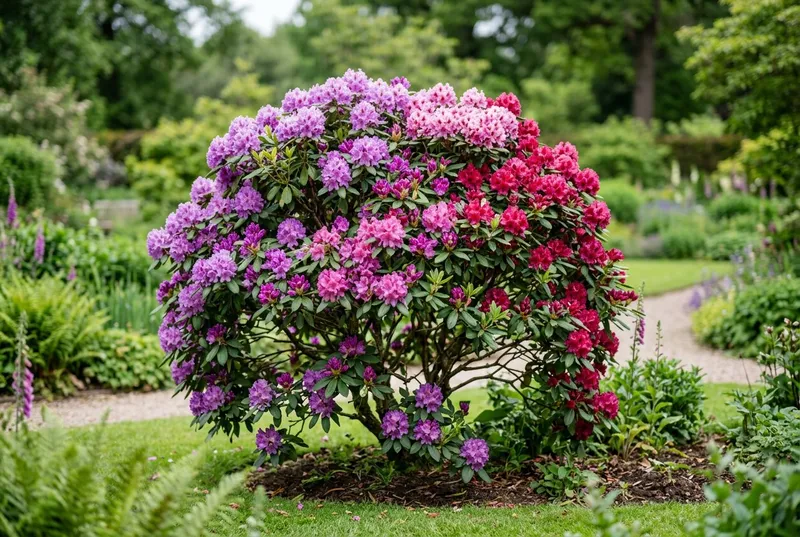 Rhododendron (Rhododendron ponticum) growing in a UK garden