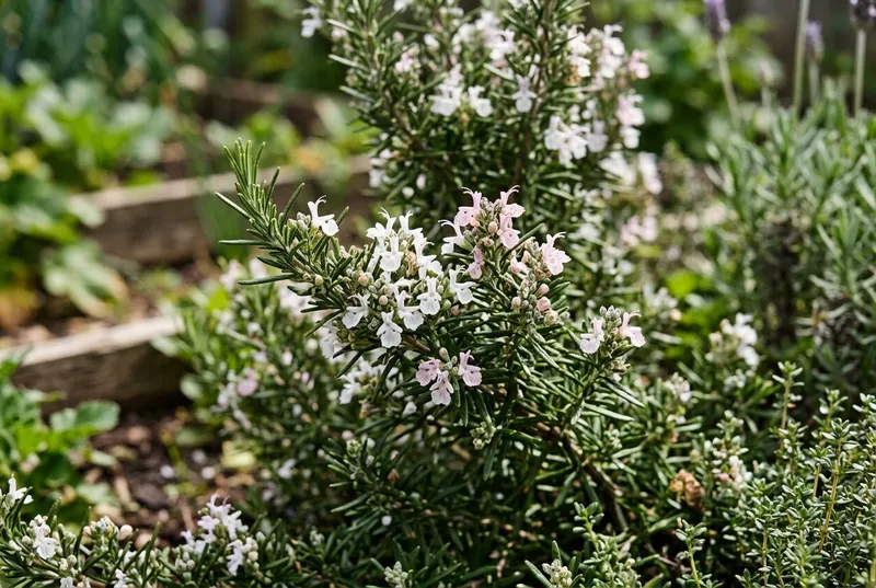 Rosemary (Salvia rosmarinus) growing in a UK garden