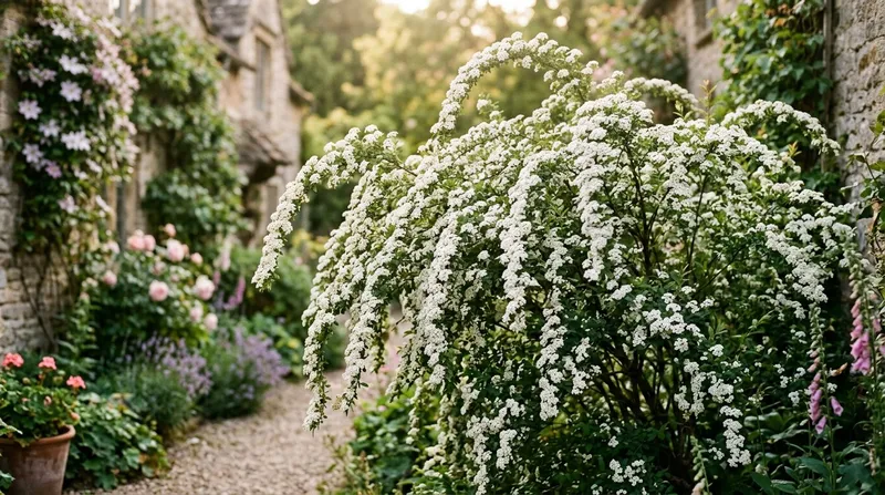 Spiraea (Spiraea japonica) growing in a UK garden