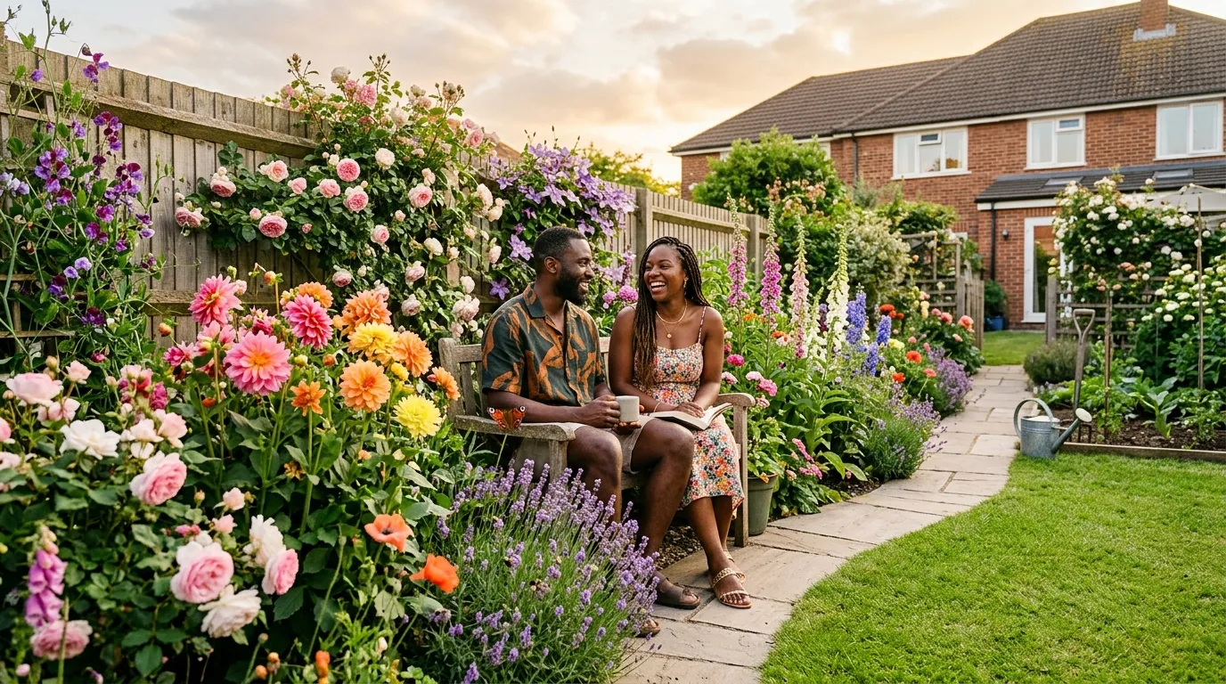 Best summer flowers UK gardens showing vibrant suburban border display