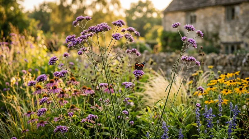 Verbena (Verbena bonariensis) growing in a UK garden