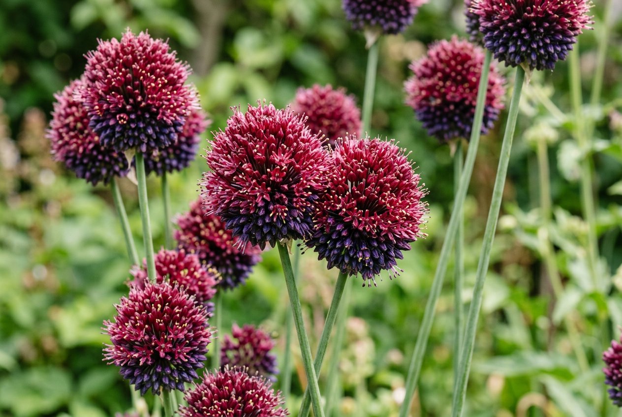 Allium sphaerocephalon (Allium sphaerocephalon) in bloom