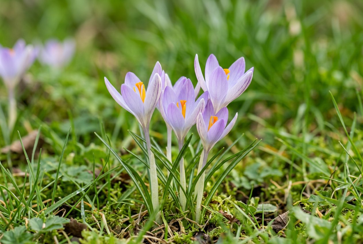 Crocus tommasinianus (Crocus tommasinianus) in bloom
