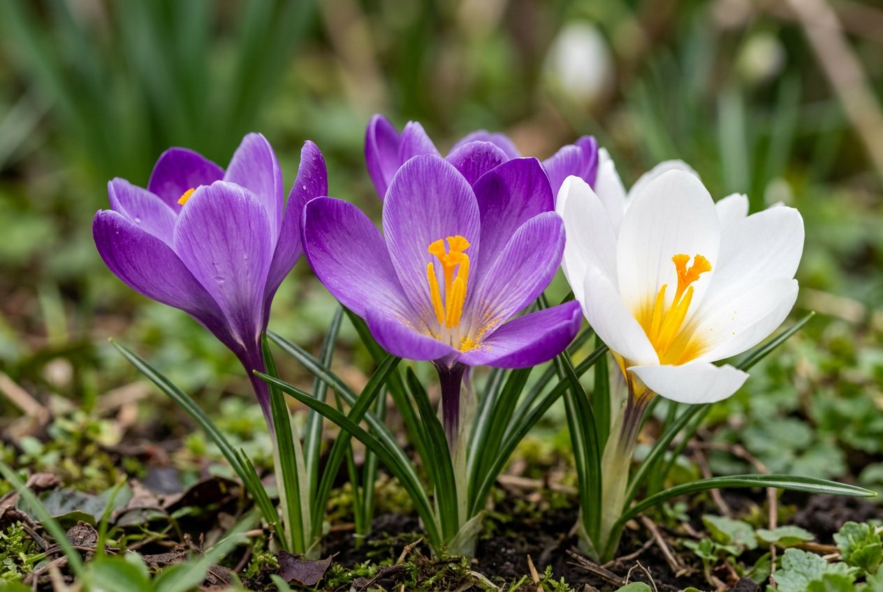 Crocus vernus (Crocus vernus) in bloom