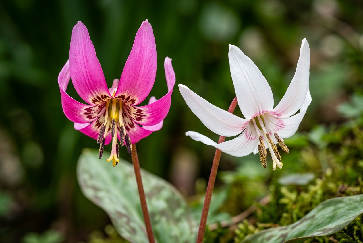 Dog's Tooth Violet (Erythronium dens-canis) in bloom