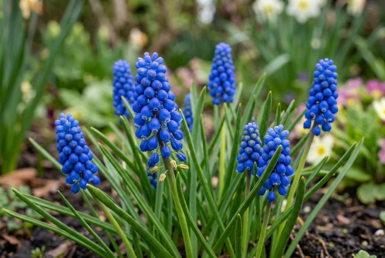 Muscari botryoides (Muscari botryoides) in bloom