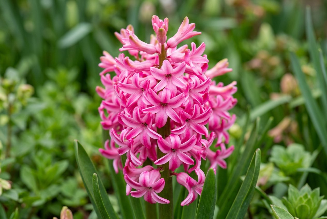 Hyacinthus 'Pink Pearl' (Hyacinthus orientalis 'Pink Pearl') in bloom