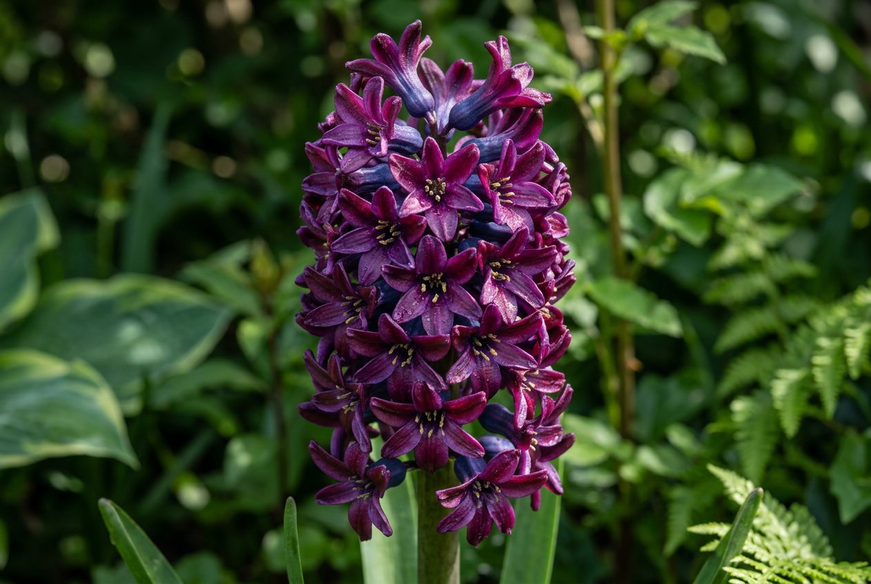 Hyacinthus 'Woodstock' (Hyacinthus orientalis 'Woodstock') in bloom