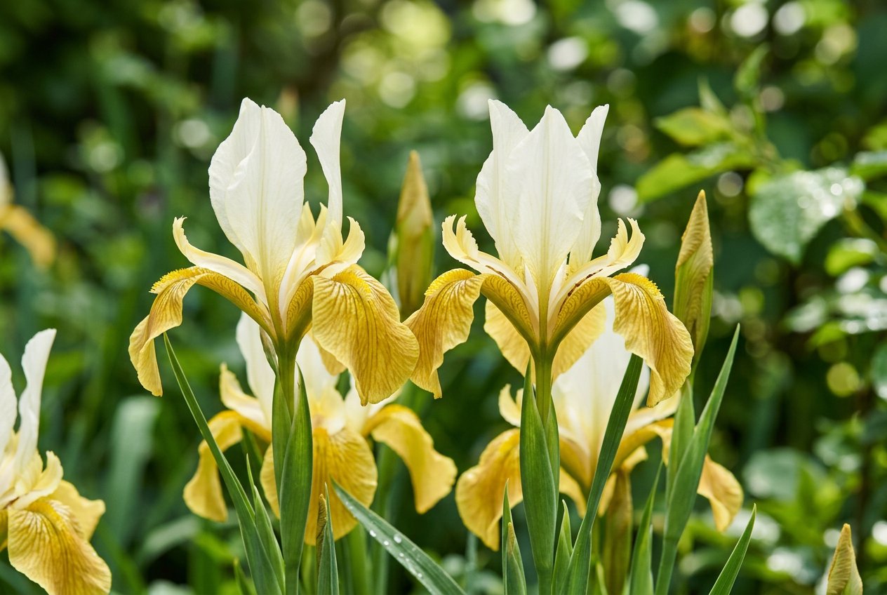 Iris bucharica (Iris bucharica) in bloom