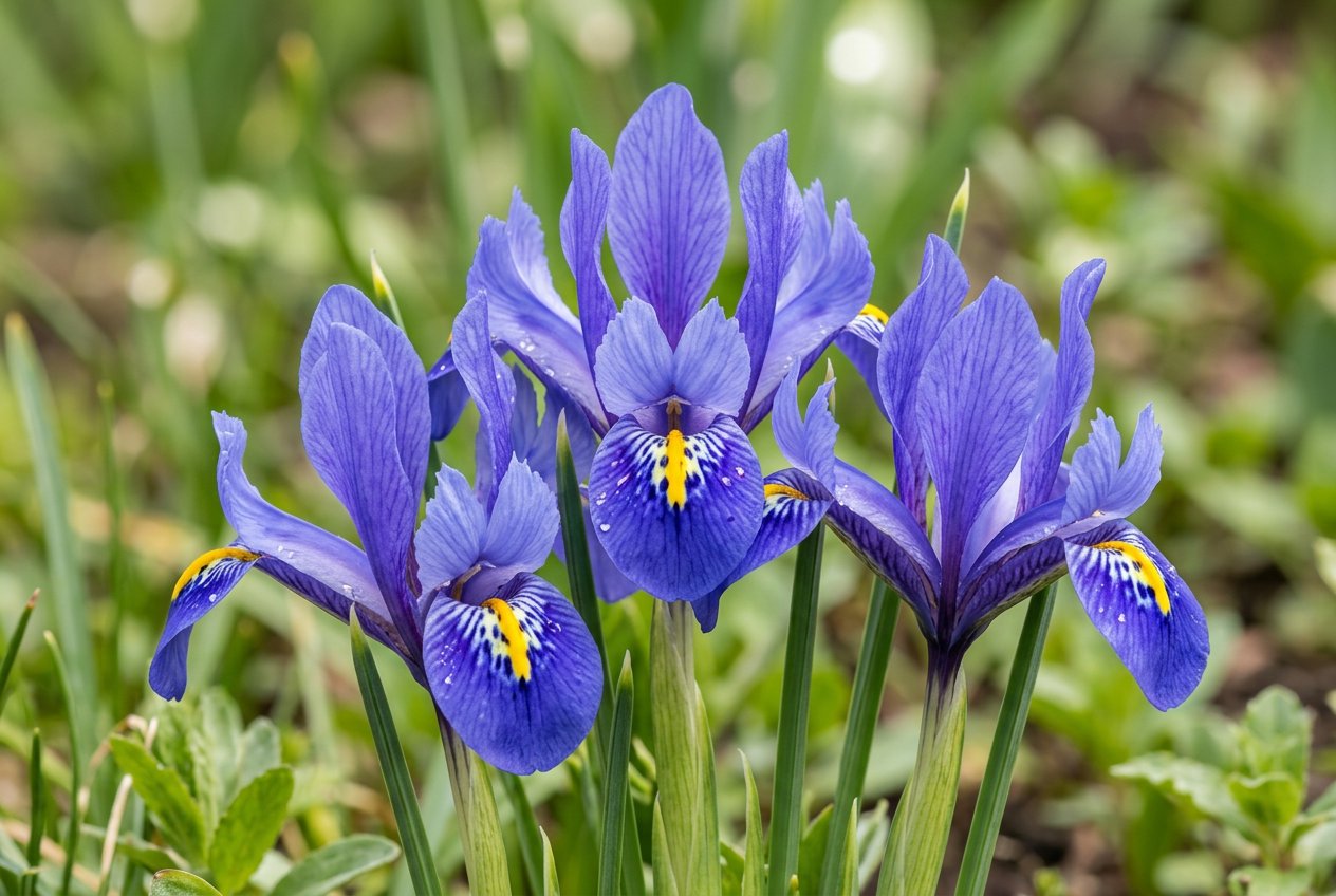 Iris histrioides (Iris histrioides) in bloom