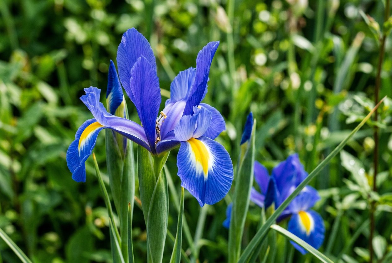 Iris × hollandica (Iris × hollandica) in bloom