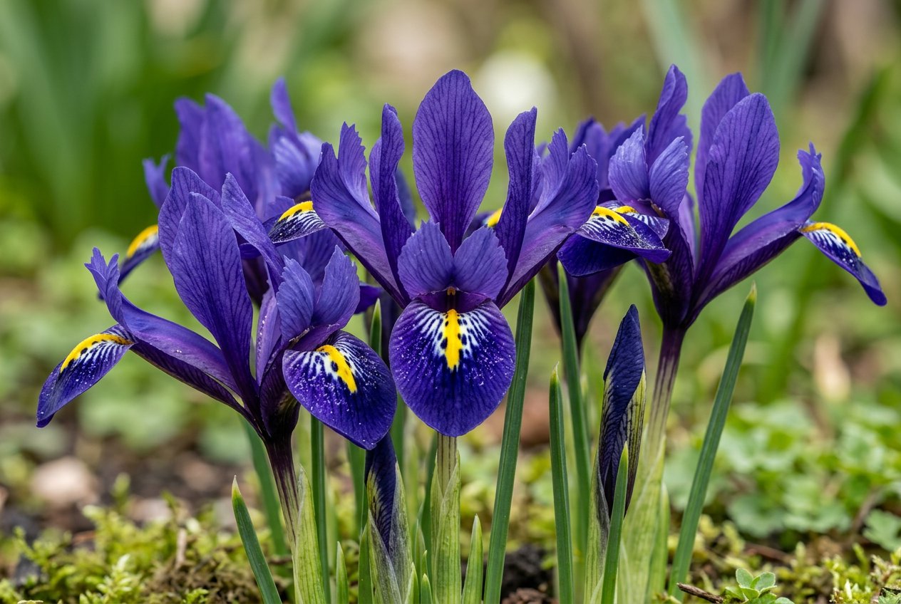 Iris reticulata (Iris reticulata) in bloom