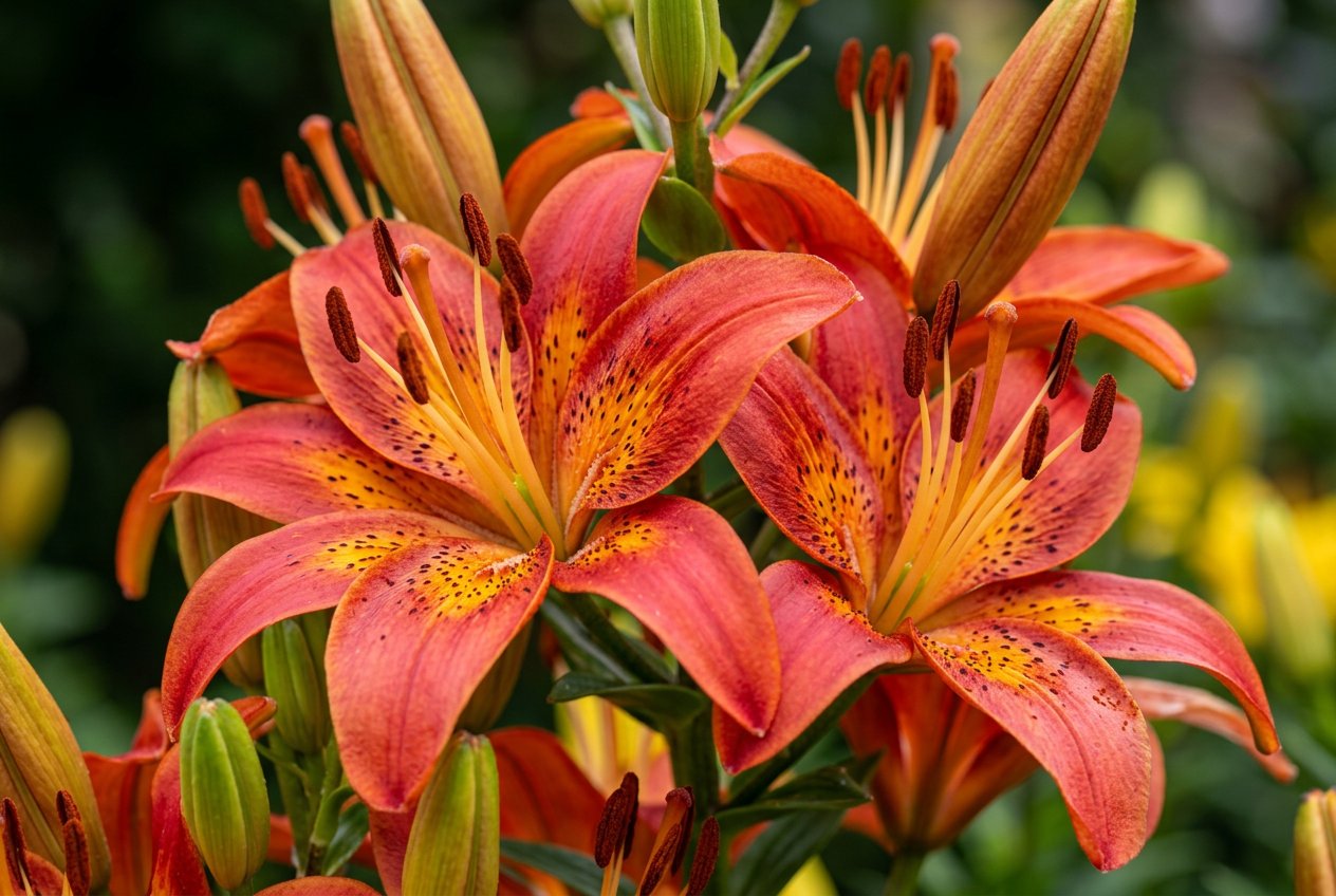Lilium Asiatic Hybrids (Lilium (Asiatic Group)) in bloom