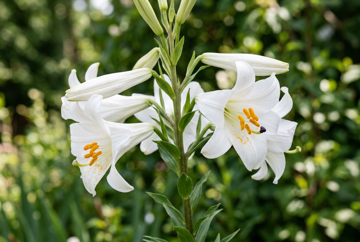 Lilium candidum (Lilium candidum) in bloom