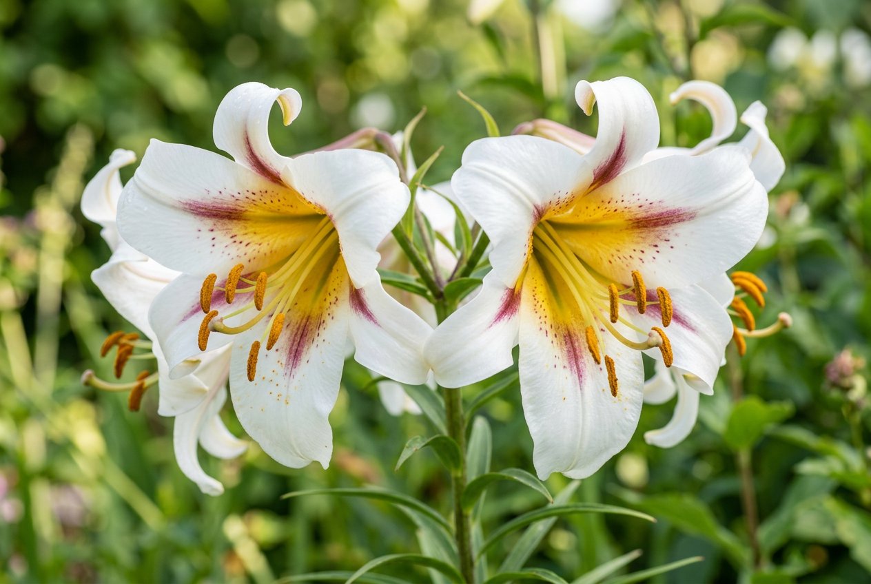 Lilium regale (Lilium regale) in bloom