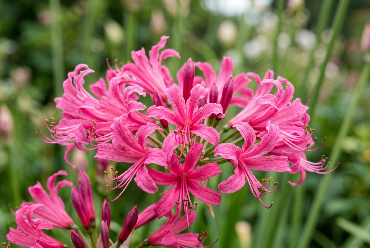 Nerine bowdenii (Nerine bowdenii) in bloom