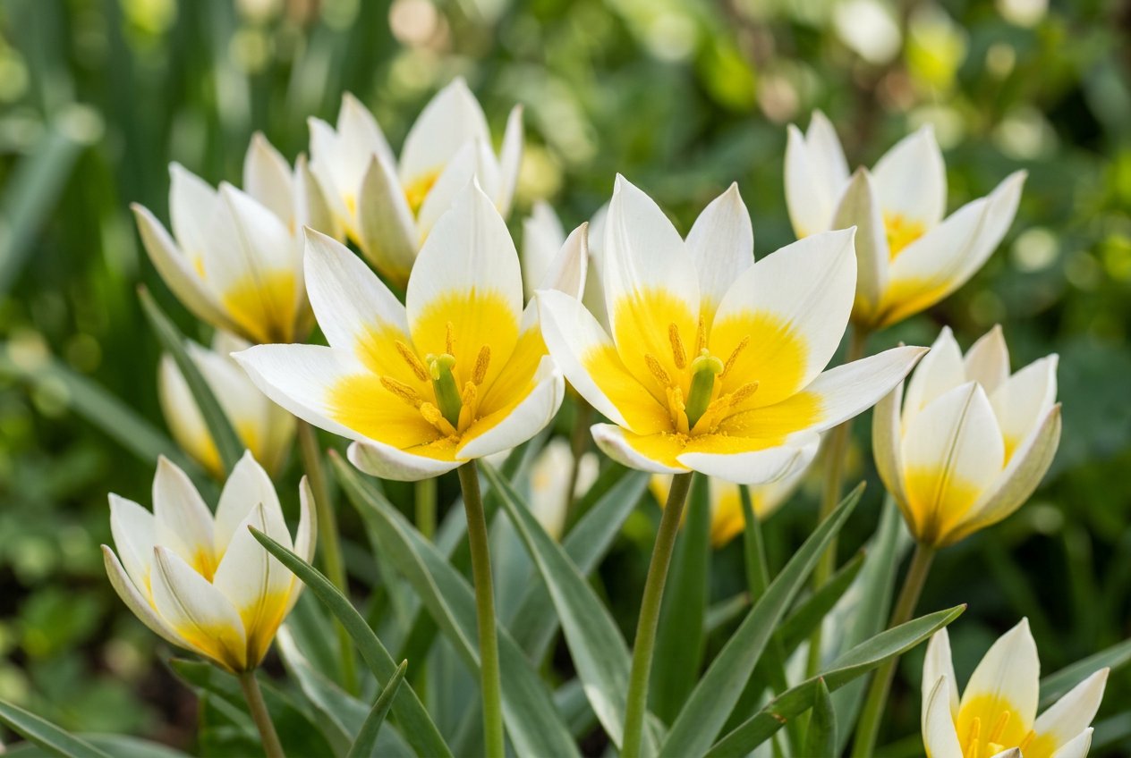 Tulipa tarda (Tulipa tarda) in bloom
