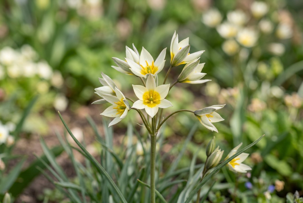Tulipa turkestanica (Tulipa turkestanica) in bloom